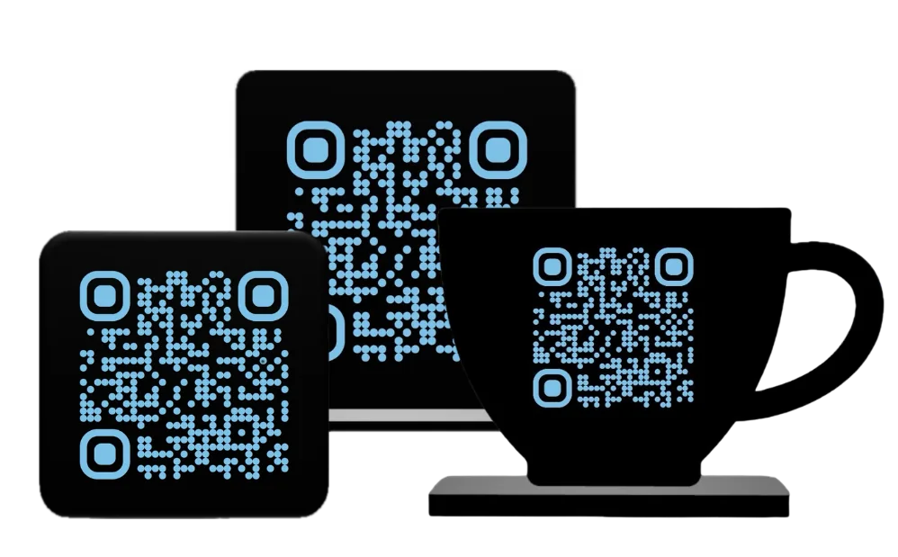 QR stands και αυτοκόλλητα menuu
